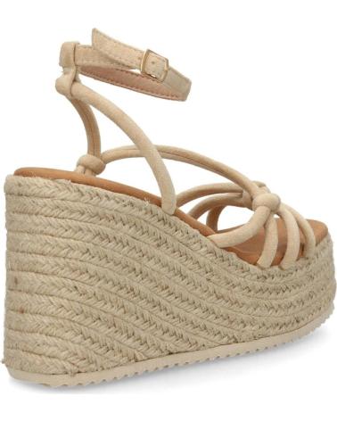 SANDALIAS DE PLATAFORMA PUNTOSALAO CON TIRAS DE YUTE PARA MUJER - BEIGE BEIGE M VARIOS