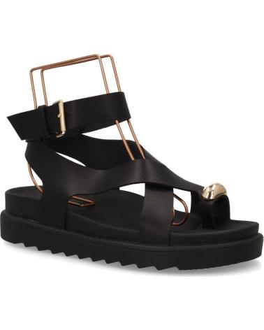 SANDALIAS DE PLATAFORMA ESTILO ESCLAVA CON TIRAS MUJERLOR NEG VARIOS