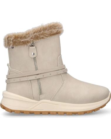 BOTINES PLANOS PUNTOSALAO DE MUJER BEIGE CON PELO VARIOS COLORES