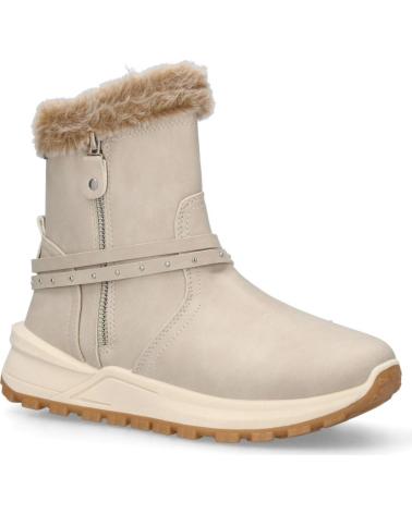 BOTINES PLANOS PUNTOSALAO DE MUJER BEIGE CON PELO VARIOS COLORES