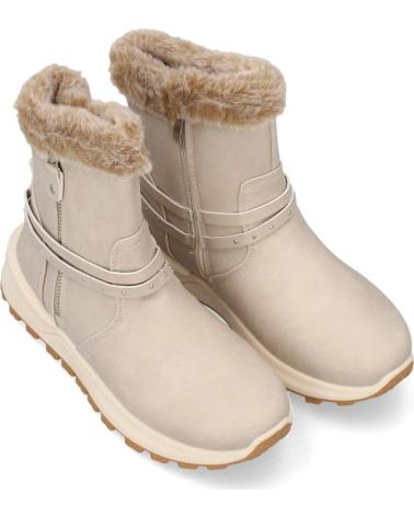 BOTINES PLANOS PUNTOSALAO DE MUJER BEIGE CON PELO VARIOS COLORES