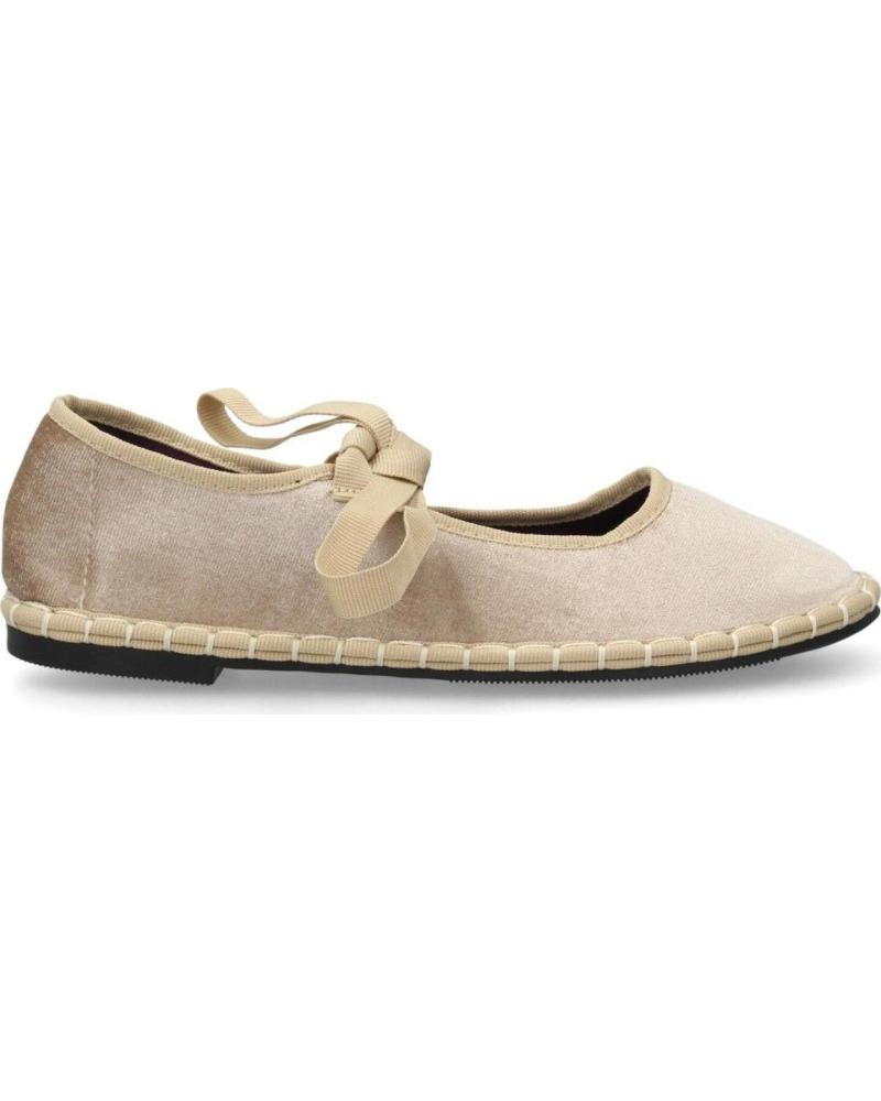 PUNTOSALAO MERCEDITAS TERCIOPELO BEIGE PLANAS LAZOS DE MUJER VARIOS COLORES