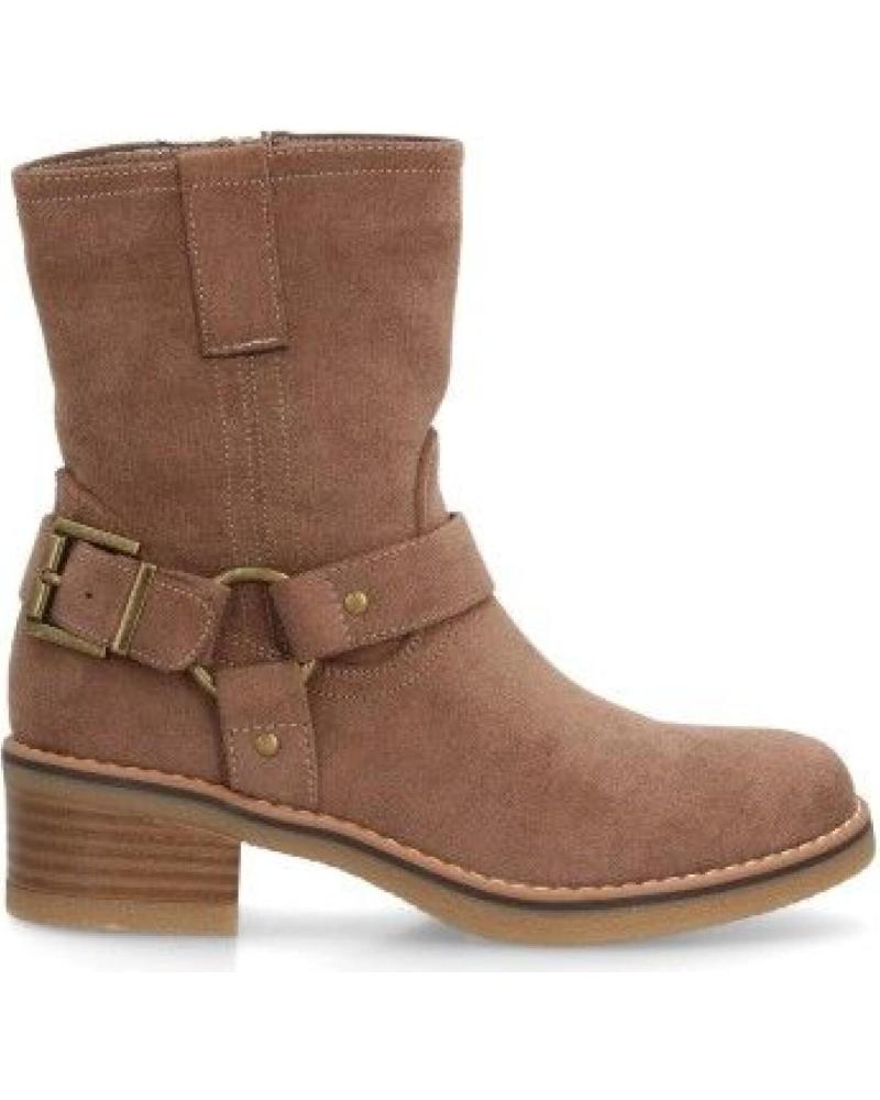 PUNTOSALAO BOTAS ESTILO MOTERO PUNTOSALAO DE MEDIA CAÑA PARA MUJER, COLOR KAKI VARIO