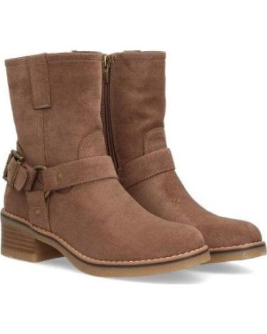 PUNTOSALAO BOTAS ESTILO MOTERO PUNTOSALAO DE MEDIA CAÑA PARA MUJER, COLOR KAKI VARIO
