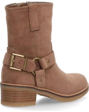 PUNTOSALAO BOTAS ESTILO MOTERO PUNTOSALAO DE MEDIA CAÑA PARA MUJER, COLOR KAKI VARIO