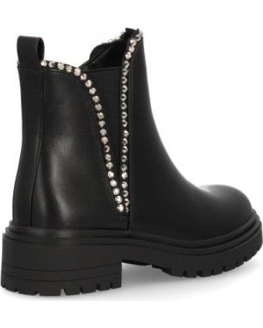 BOTINES DE MUJER PUNTOSALAO NEGRO TACÓN BAJO ESTILO ROCK CON TACHUELAS NEGRO A VARIOS