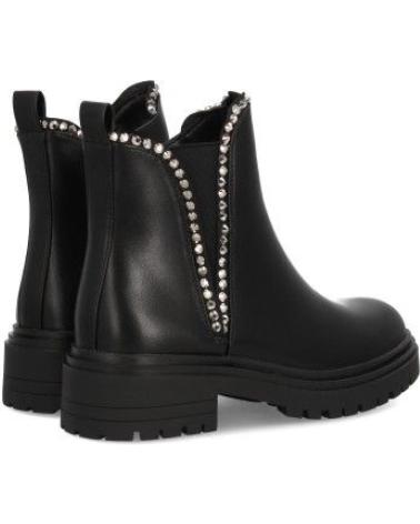 BOTINES DE MUJER PUNTOSALAO NEGRO TACÓN BAJO ESTILO ROCK CON TACHUELAS NEGRO A VARIOS