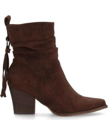 BOTINES DE MUJER PUNTOSALAO CON TACÓN MEDIO, FLECOS Y DETALLE TIRADOR 2A-200 VARIOS