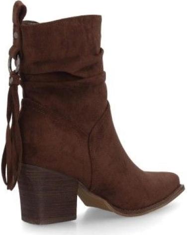 BOTINES DE MUJER PUNTOSALAO CON TACÓN MEDIO, FLECOS Y DETALLE TIRADOR 2A-200 VARIOS