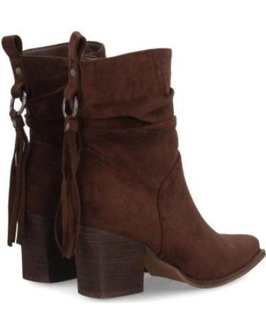 BOTINES DE MUJER PUNTOSALAO CON TACÓN MEDIO, FLECOS Y DETALLE TIRADOR 2A-200 VARIOS