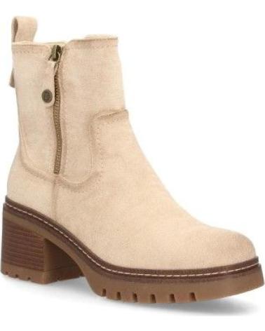 BOTINES DE TACÓN MEDIO CON SUELA TRACK PARA MUJER, PUNTOSALAO, COLOR BEIGEOR BEIG VARIOS