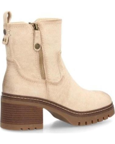 BOTINES DE TACÓN MEDIO CON SUELA TRACK PARA MUJER, PUNTOSALAO, COLOR BEIGEOR BEIG VARIOS