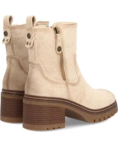 BOTINES DE TACÓN MEDIO CON SUELA TRACK PARA MUJER, PUNTOSALAO, COLOR BEIGEOR BEIG VARIOS