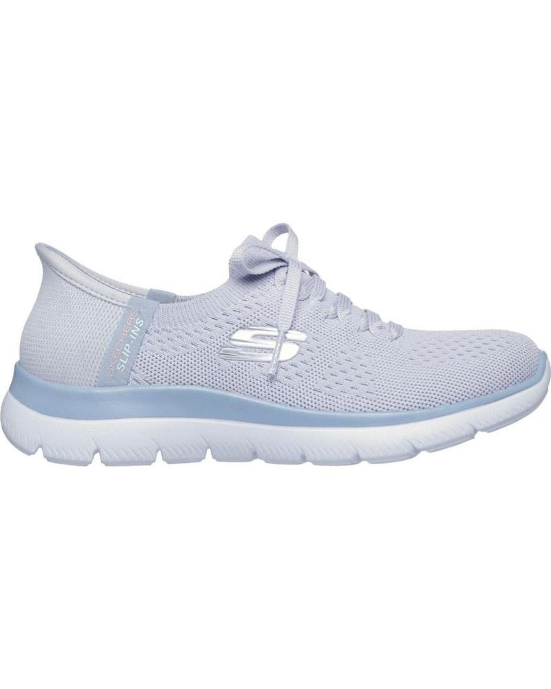 SKECHERS SKECHERS 150263 ZAPATILLAS CASUAL SLIP-INS MUJER GRIS CELESTE AZUL CELESTE
