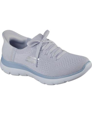 SKECHERS SKECHERS 150263 ZAPATILLAS CASUAL SLIP-INS MUJER GRIS CELESTE AZUL CELESTE