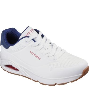 SKECHERS TÊNIS CASUAL SKECHERS 183004 MASCULINO BRANCO E AZUL BLANCO Y AZUL M