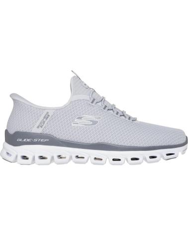 SKECHERS TÊNIS CASUAL MASCULINO SKECHERS 233010, AZUL MARINHO E CINZA GRIS