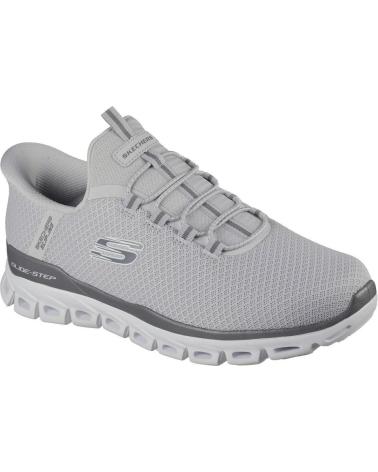 SKECHERS TÊNIS CASUAL MASCULINO SKECHERS 233010, AZUL MARINHO E CINZA GRIS