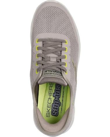 SKECHERS TÊNIS CASUAIS MASCULINOS SKECHERS 216332 SLIP-INS TAUPE TAUPE