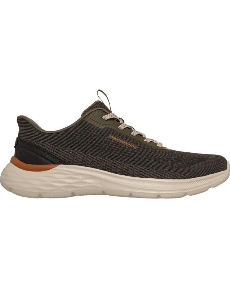 SKECHERS TÊNIS CASUAL MASCULINO SKECHERS SLIP-INS 211369 KAKI KAKI