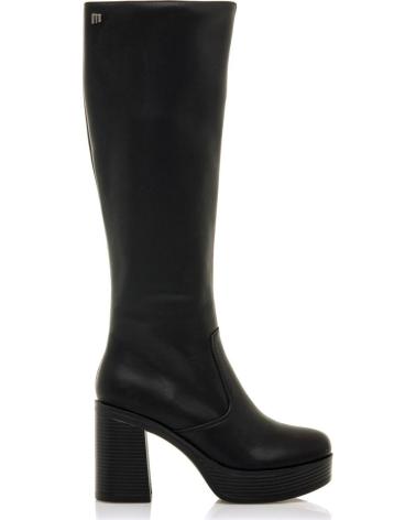 MTNG BOTAS DE SALTO ALTO COM PLATAFORMA MUSTANG 50522 FEMININAS NEGRO