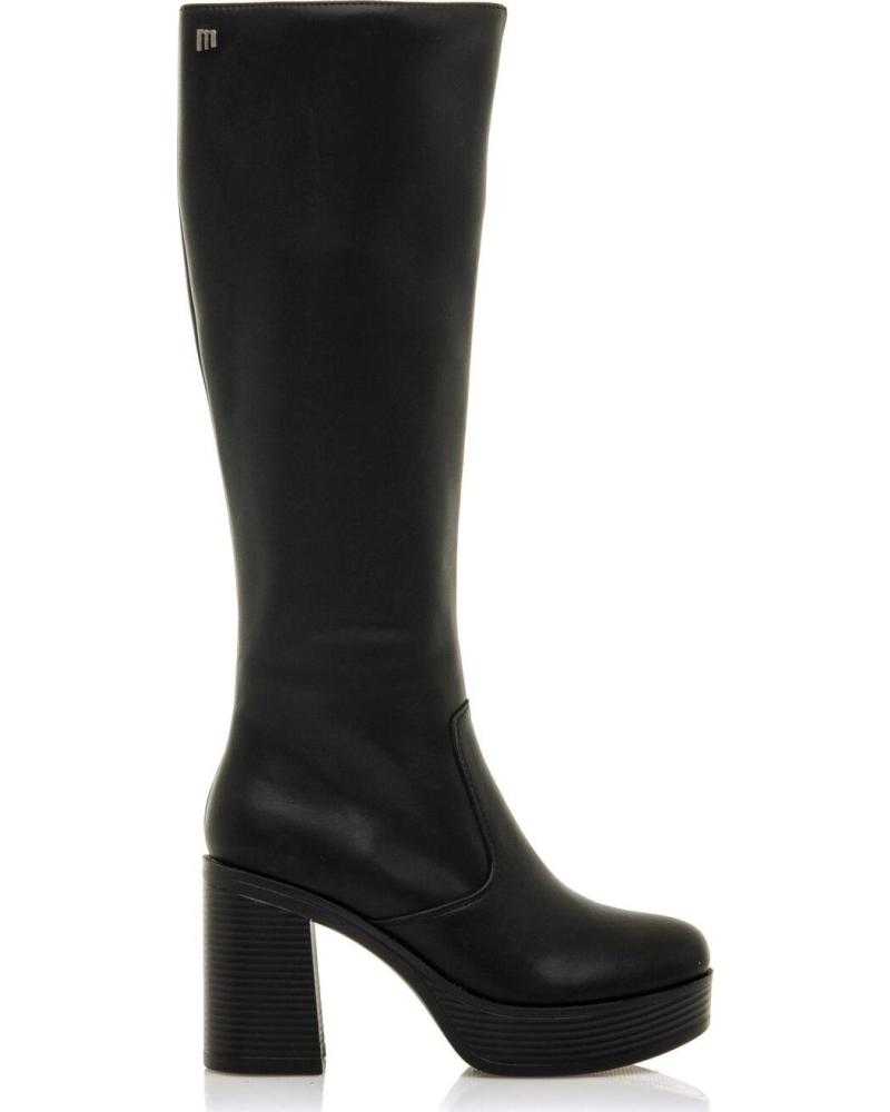 MTNG BOTAS DE SALTO ALTO COM PLATAFORMA MUSTANG 50522 FEMININAS NEGRO