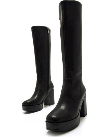 MTNG BOTAS DE SALTO ALTO COM PLATAFORMA MUSTANG 50522 FEMININAS NEGRO