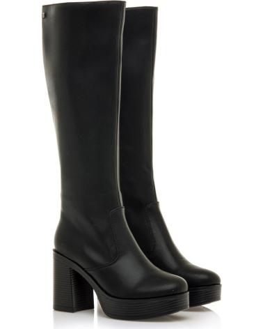 MTNG BOTAS DE SALTO ALTO COM PLATAFORMA MUSTANG 50522 FEMININAS NEGRO