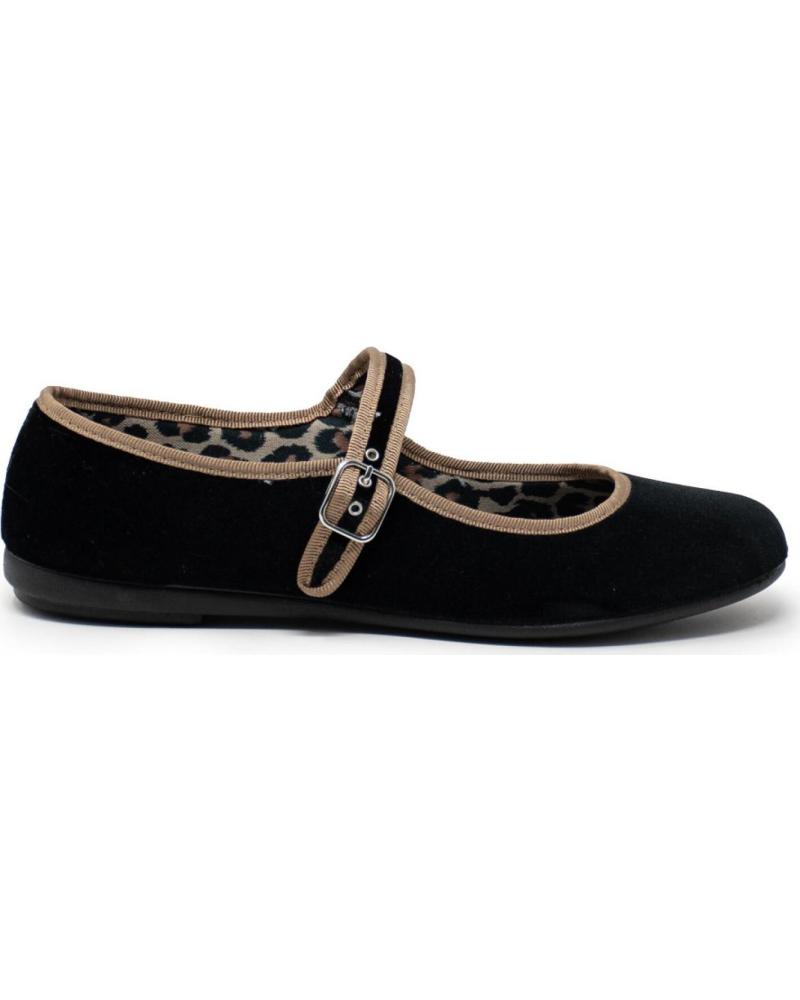 VUL-LADI SAPATOS MERCEDES DE VELUDO PRETO FEMININOS NEGRO