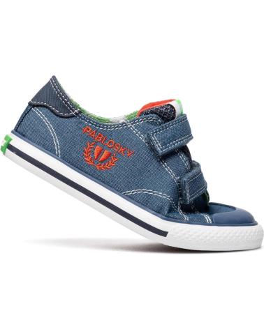 PABLOSKY TÊNIS DE LONA PABLOSKY COM FECHO DUPLO DE VELCRO PARA MENINO JEANS