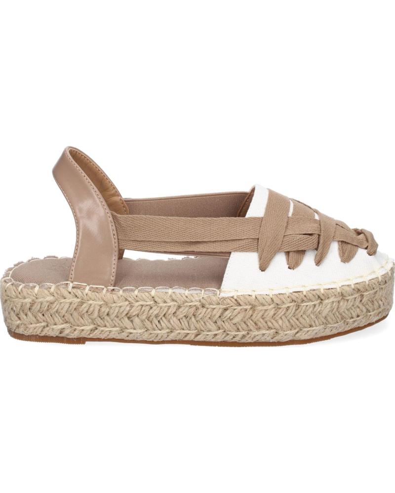 PUNTOSALAO ALPARGATAS PLANAS DE YUTE ESTILO VALENCIANA PARA MUJER KAKI KA