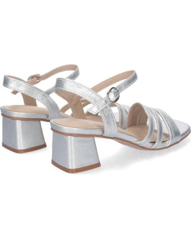 PUNTOSALAO SANDALIAS DE FIESTA PLATEADAS PUNTOSALAO PARA MUJER, TACÓN MEDIO CÓMODORA 