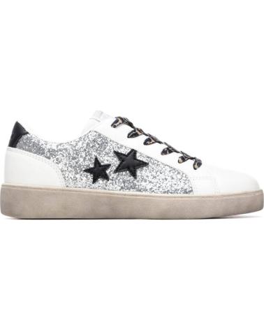 TEDDY SMITH ZAPATILLAS TEDDY SMITH CON ESTRELLAS PLATEADAS Y DETALLES EN NEGRO PLATA