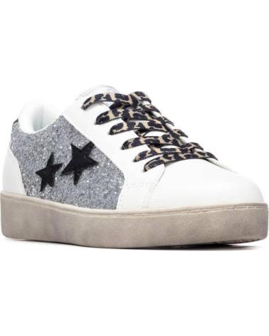 TEDDY SMITH ZAPATILLAS TEDDY SMITH CON ESTRELLAS PLATEADAS Y DETALLES EN NEGRO PLATA