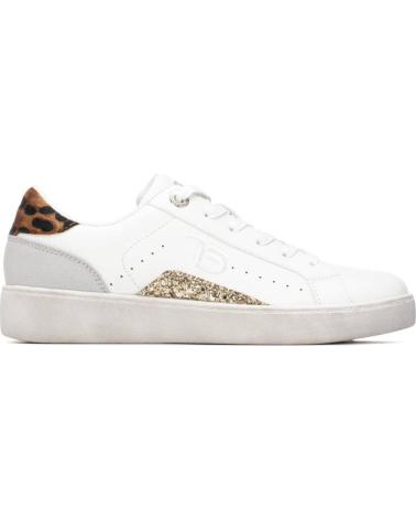TEDDY SMITH TEDDY SMITH ZAPATILLAS BLANCAS CON DETALLE ANIMAL PRINT ORO