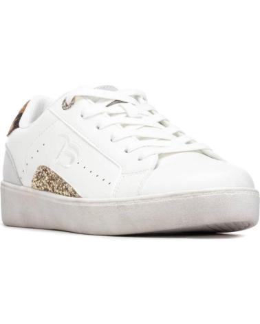 TEDDY SMITH TEDDY SMITH ZAPATILLAS BLANCAS CON DETALLE ANIMAL PRINT ORO