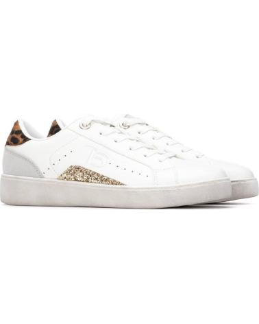 TEDDY SMITH TEDDY SMITH ZAPATILLAS BLANCAS CON DETALLE ANIMAL PRINT ORO