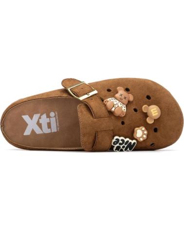 XTI TAMANCOS XTI FEMININOS, MODELO 145315, COR CAMEL CAMEL