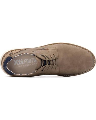 XTI ZAPATOS DE VESTIR CASUALES XTI PARA HOMBRE, MODELO 145770, COLOR TAUPE TAUPE