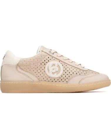 CARMELA DEPORTIVA PARA MUJER 163120 PIEL TROQUELADA BEIGE