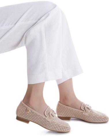 CARMELA MOCASINES CARMELA BEIGE PIEL CON ADORNO BEIGE