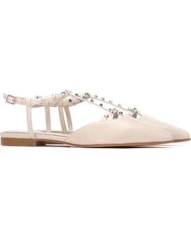 REFRESH BAILARINAS REFRESH 175070 BEIGE CON T-STRAP Y ADORNOS BEIGE