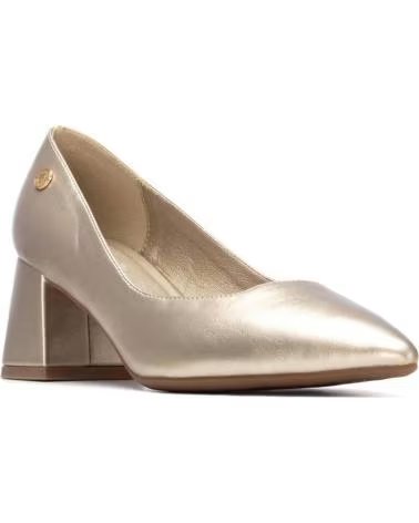 REFRESH ZAPATOS DE TACÓN DORADOS CON PUNTA CUADRADA ORO