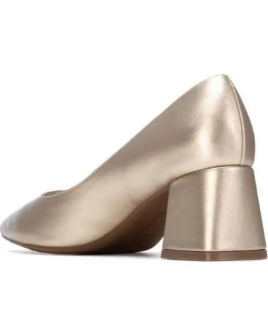REFRESH ZAPATOS DE TACÓN DORADOS CON PUNTA CUADRADA ORO