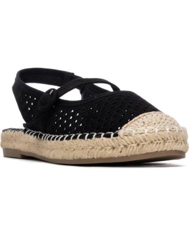 REFRESH ALPARGATAS CON TIRA TRASERA Y DISEÑO CALADO PARA MUJER NEGRO