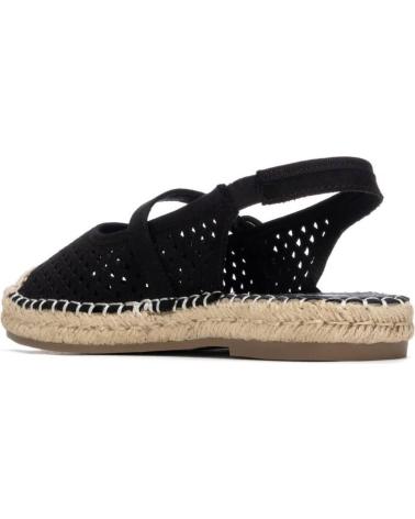 REFRESH ALPARGATAS CON TIRA TRASERA Y DISEÑO CALADO PARA MUJER NEGRO