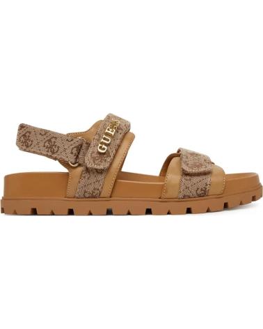 GUESS SANDALIA FLORIZY2 EN COLOR BEIGE PARA MUJER CUERO