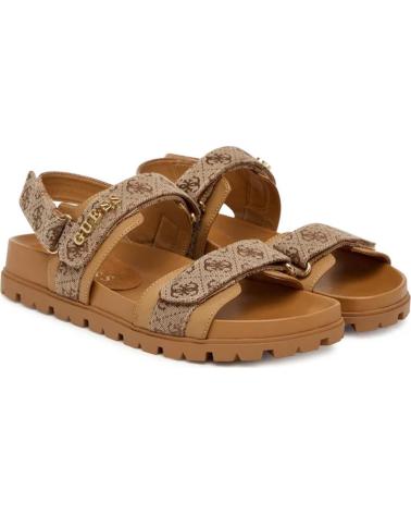 GUESS SANDALIA FLORIZY2 EN COLOR BEIGE PARA MUJER CUERO
