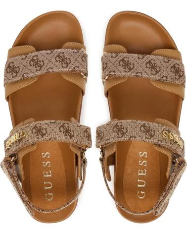 GUESS SANDALIA FLORIZY2 EN COLOR BEIGE PARA MUJER CUERO