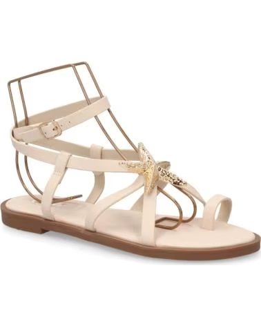 SPORT3PUNTO0 SANDALIAS GLADIADORAS PLANAS BEIGE CON DETALLE DE LAZO VARIOS COLORES